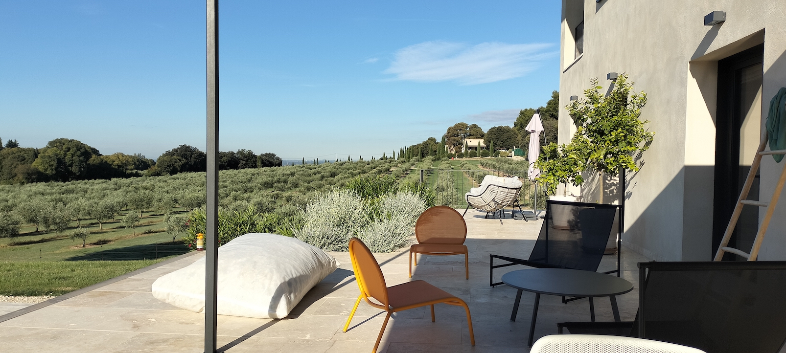 Lower terrace with views
